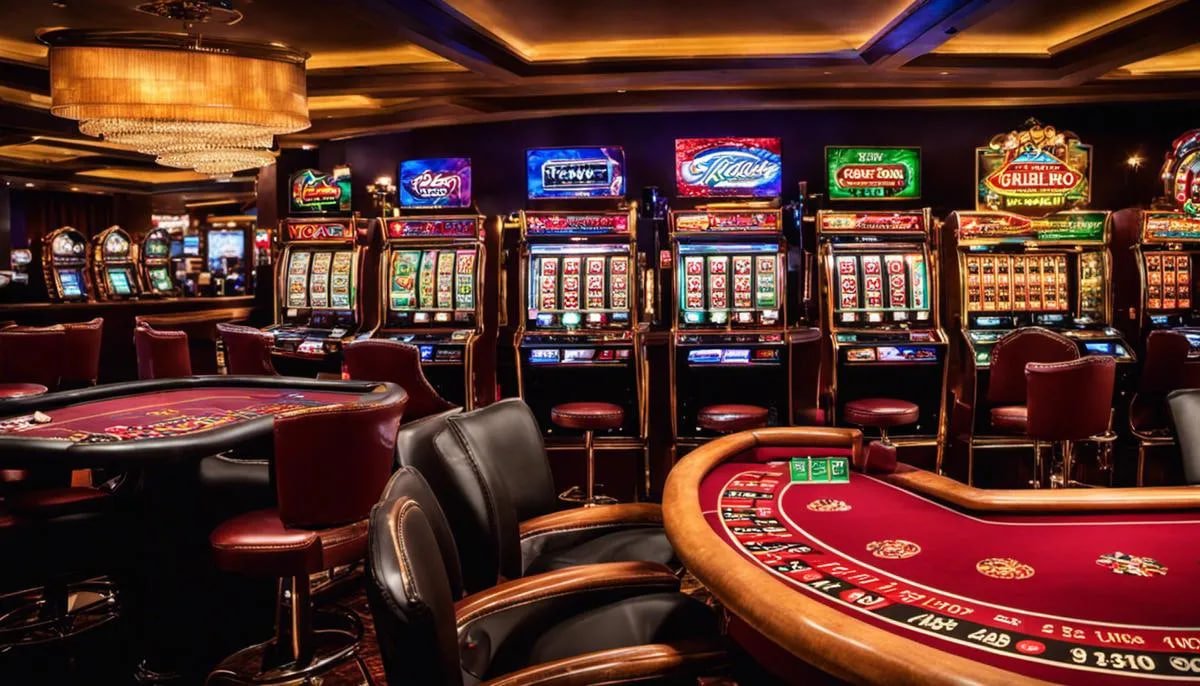 Antarmuka aplikasi mobile hoki711 menampilkan menu utama dengan akses ke slot, live casino, dan sportsbook